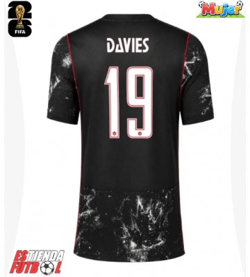 Canadá Alphonso Davies #19 Segunda Equipación Mujer Mundial 2026 Manga Corta